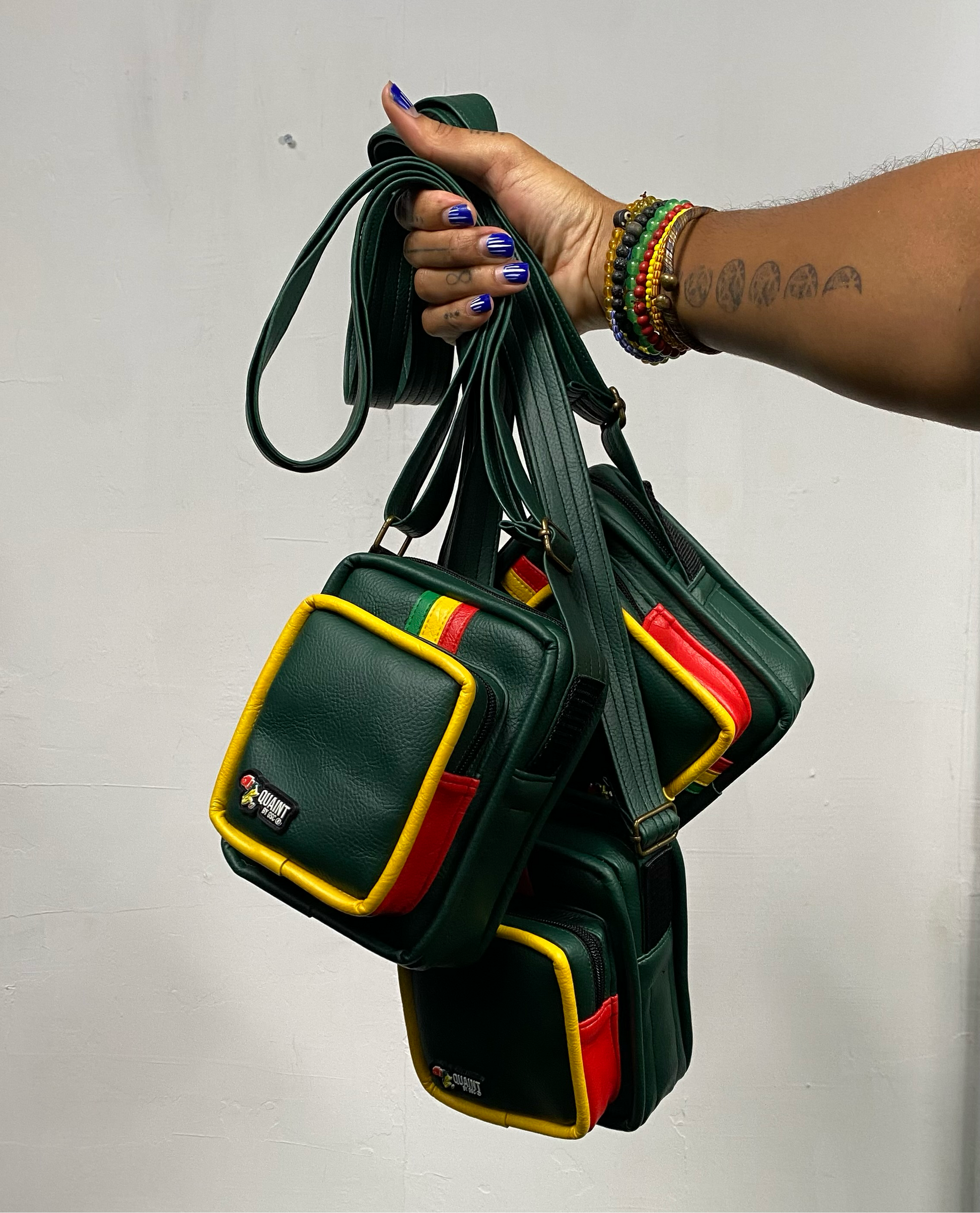 slow fashion clothes, ethical fashion, handmade fashion, backpack, book bag, handmade backpack, reggae backpack, leatherette bag, bag made in jamaica, caribbean products, sew quaint, quaint bags 