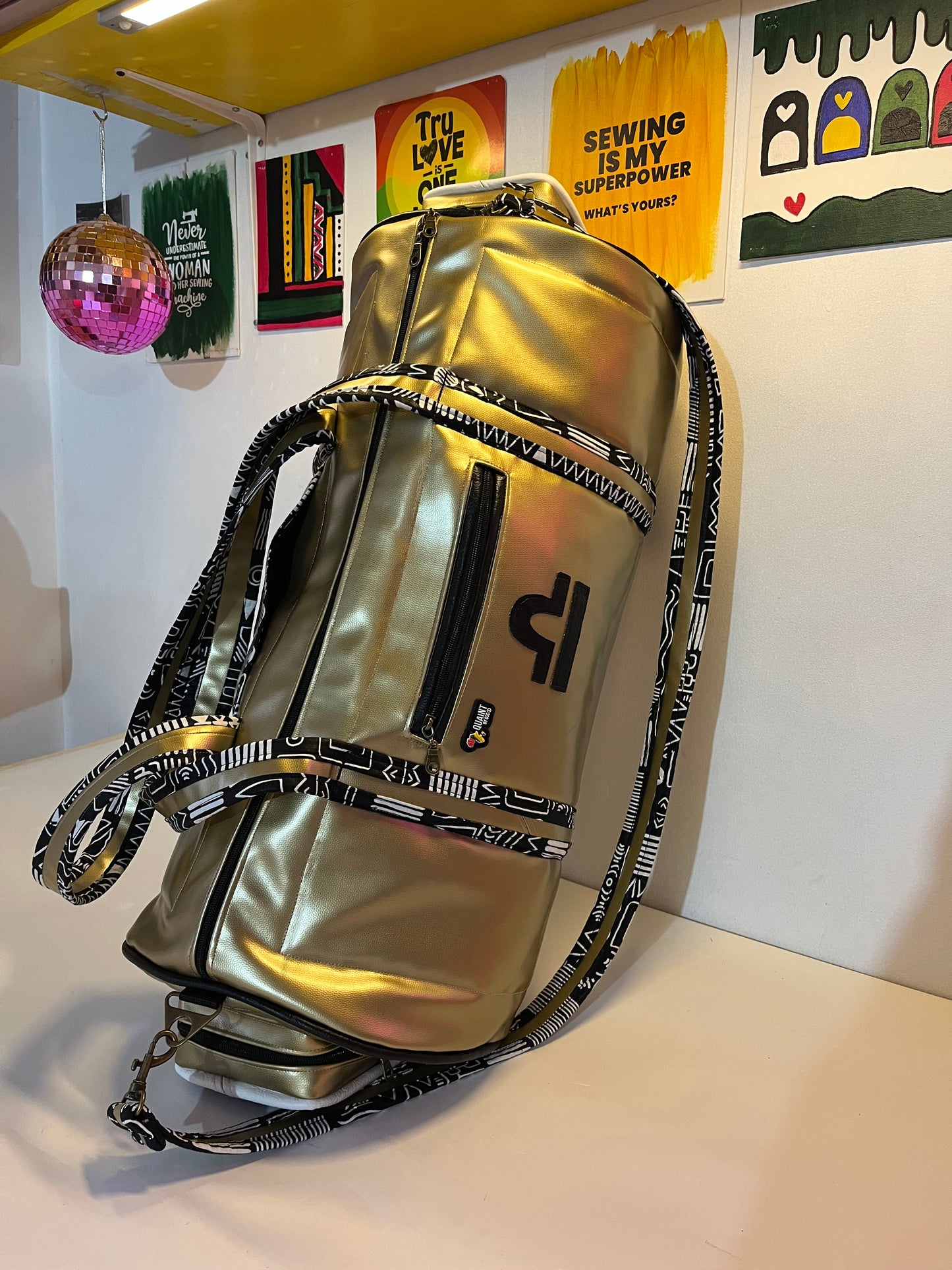 TIME CAPSULE DUFFLE BAG: Gold