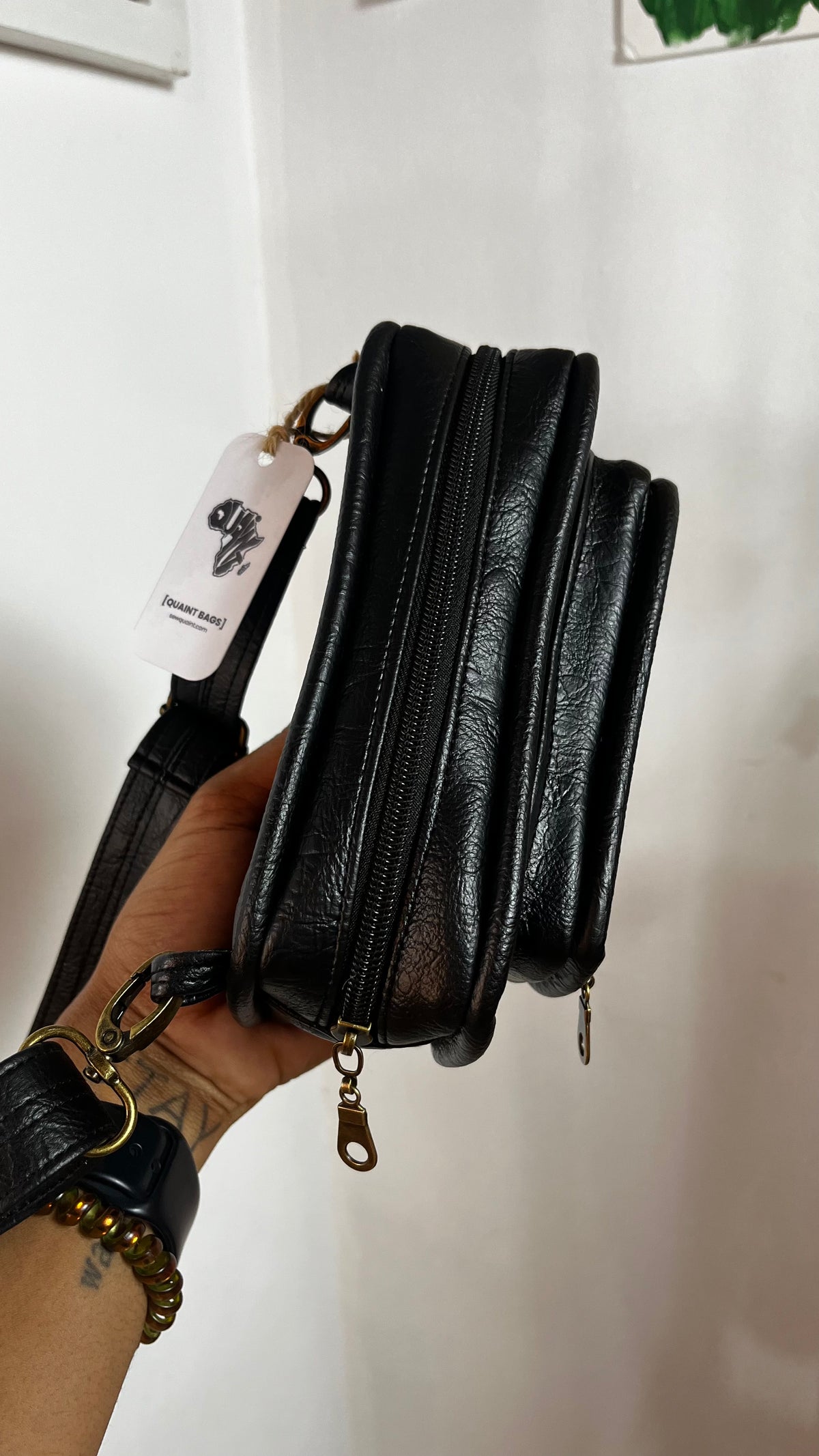 Warrior Belt Bag | BLACK with white map of Africa  (Pre-order)