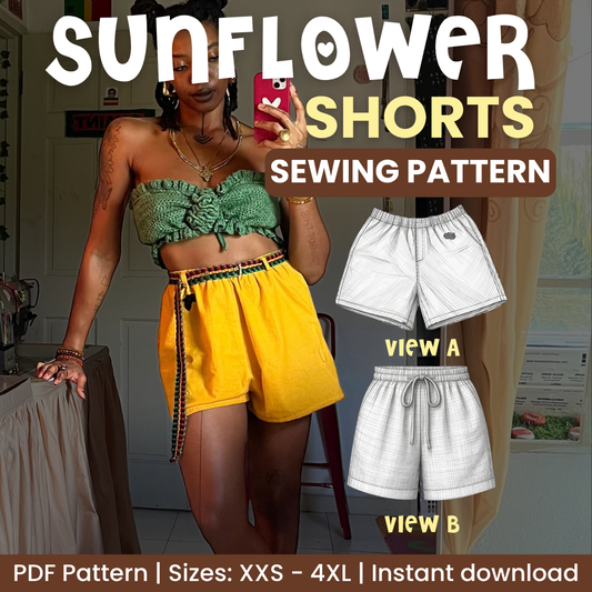 Sunflower Shorts Sewing Pattern
