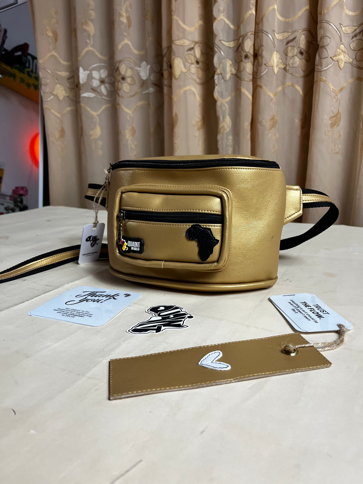 Trod Light Fanny Pack | GOLD + BLACK (Pre-order)