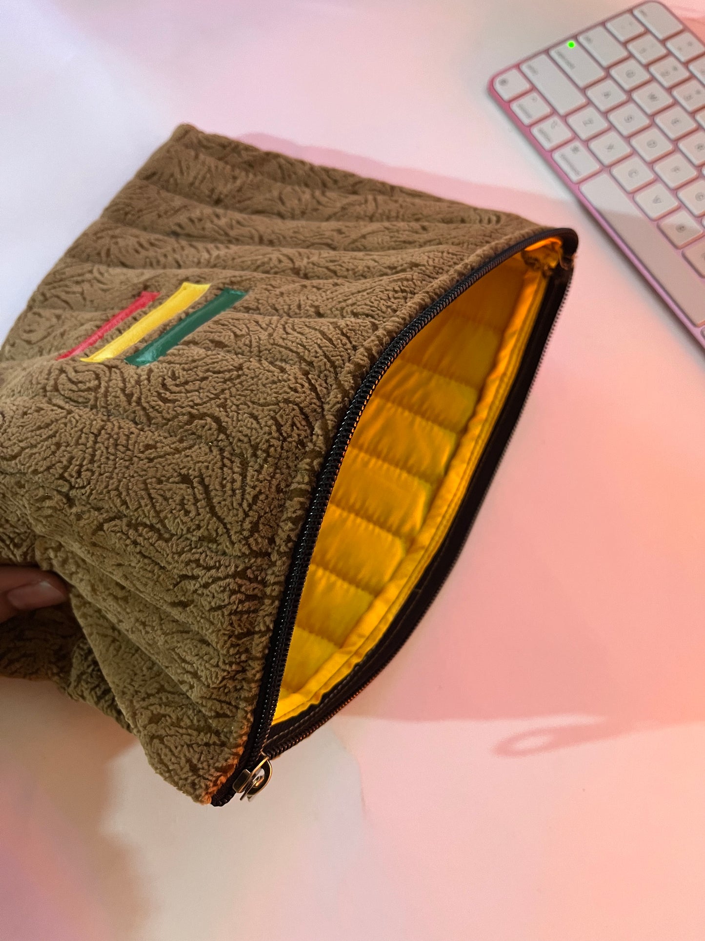 SANKOFA IPAD POUCH: Brown Reggae Edition