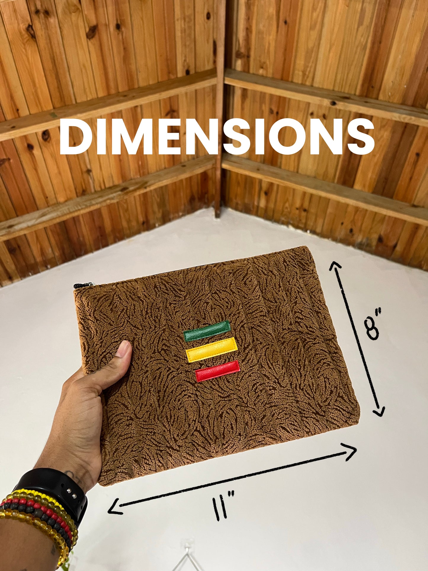 SANKOFA IPAD POUCH: Brown Reggae Edition