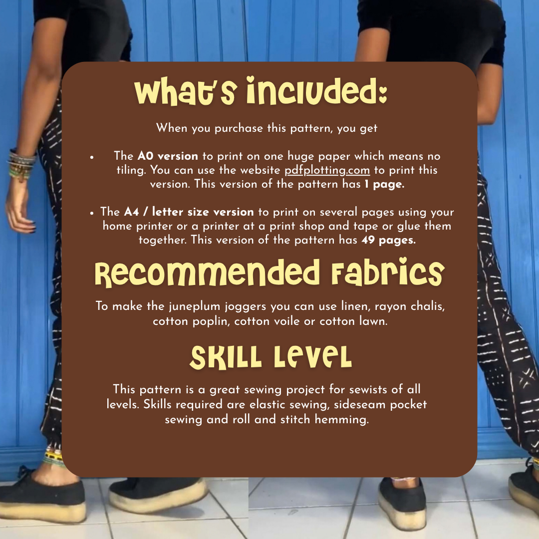 Juneplum Joggers Sewing Pattern
