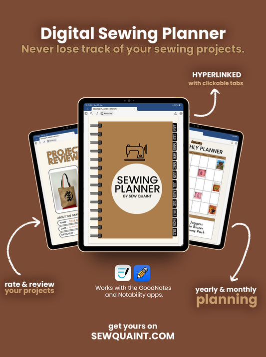 Digital SEWING PLANNER for makers.