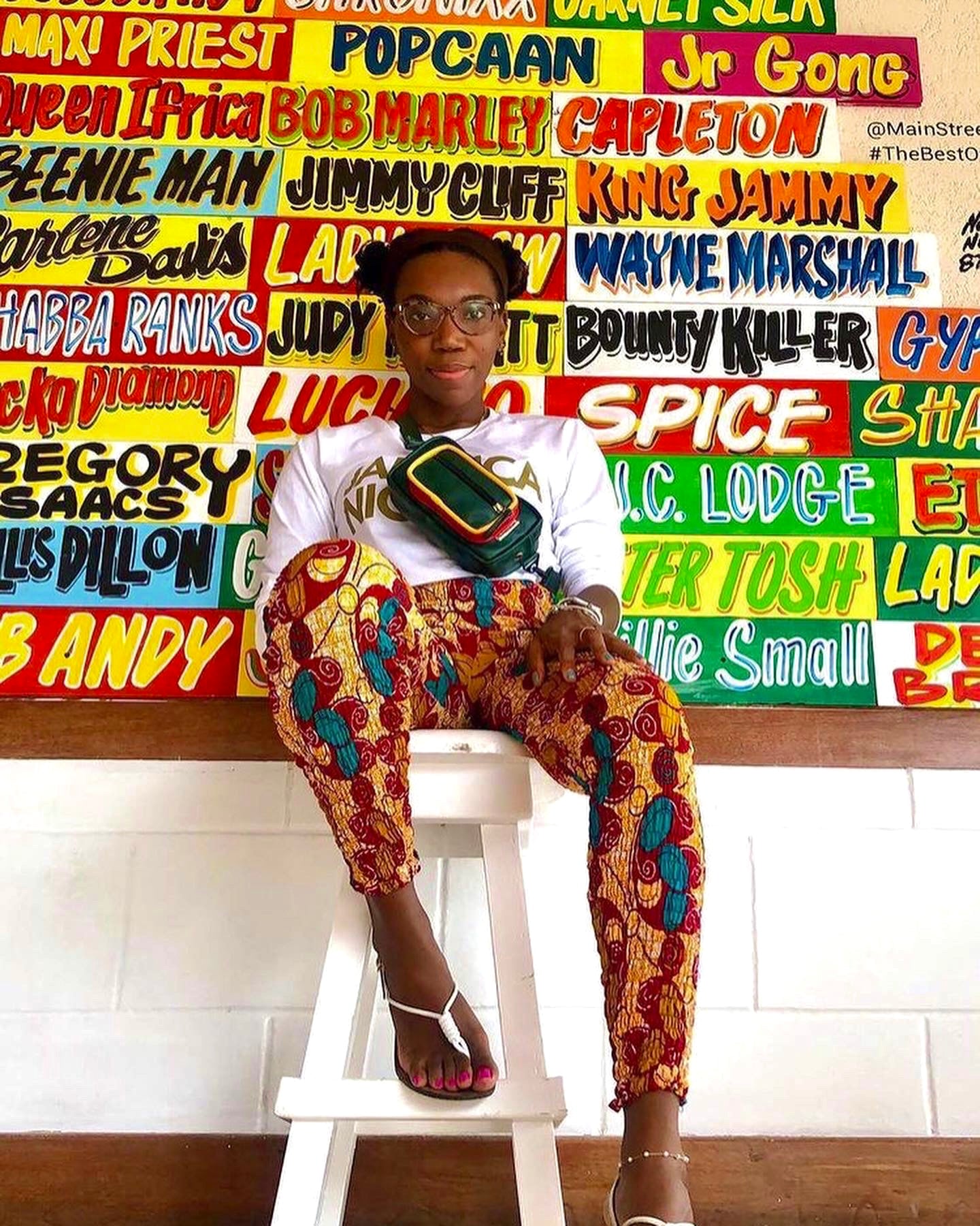 emerald vegan leather belt bag with adjuststable and detachable strap. afrocentric rasta themed fanny pack